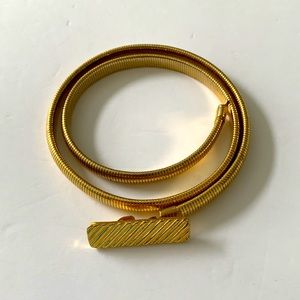 Stretch Belt in Gold Finish